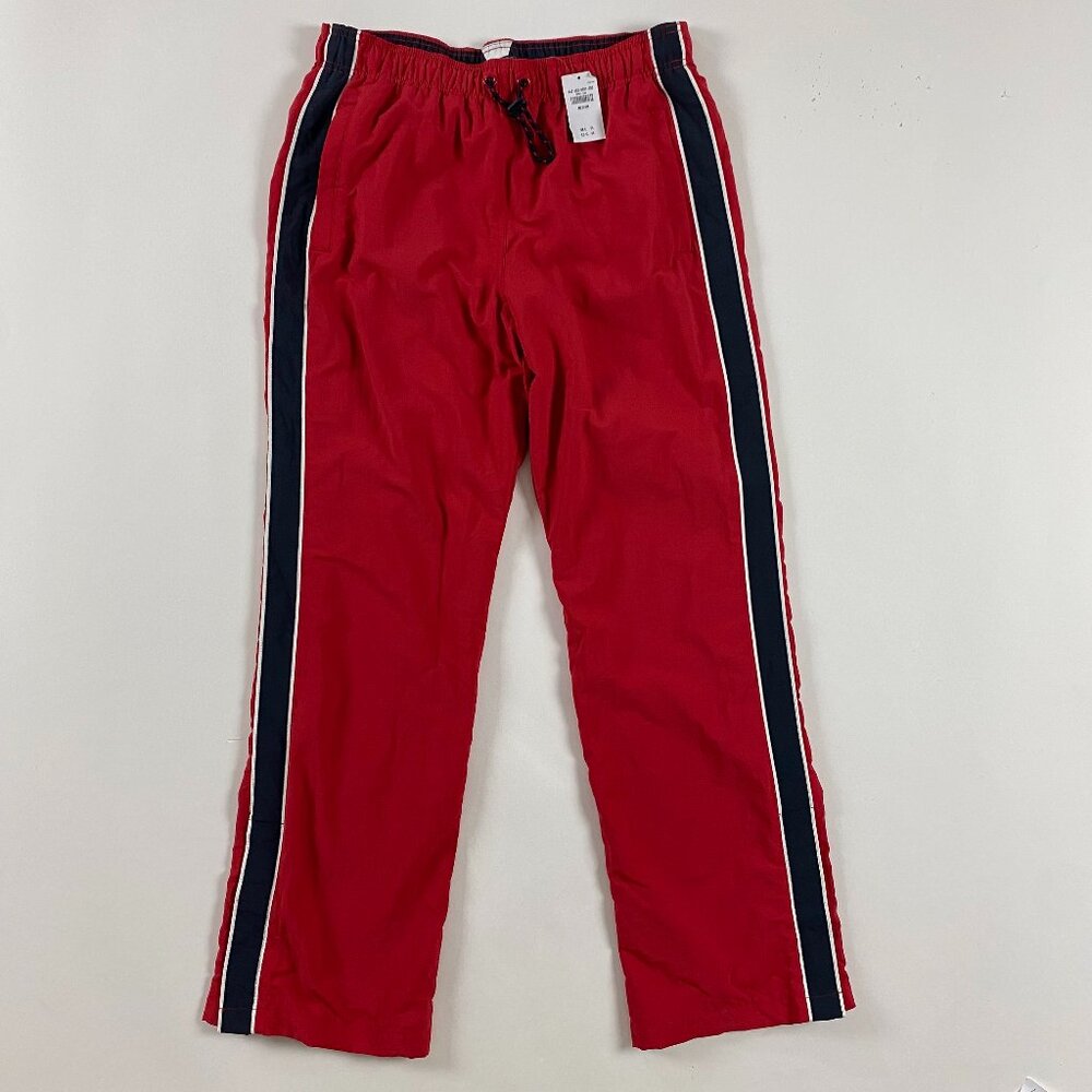 Abercrombie & Fitch Red Sweatpants with Black Stripes